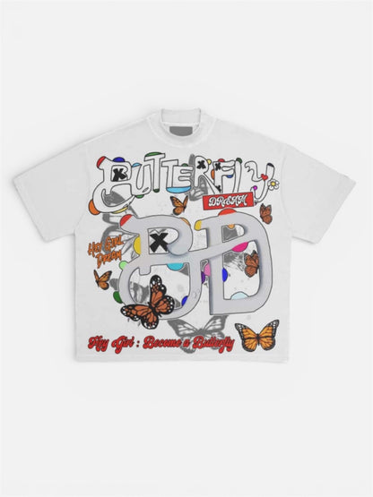 Butterfly Dream Light Grey Tee